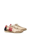 Tory Burch The Tory Sneaker In New Cream/berry/beige