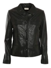 Zadig & Voltaire Liam Leather Button-up Jacket In Black