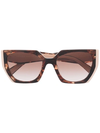 Prada Oversized Square-frame Sunglasses In Neutrals