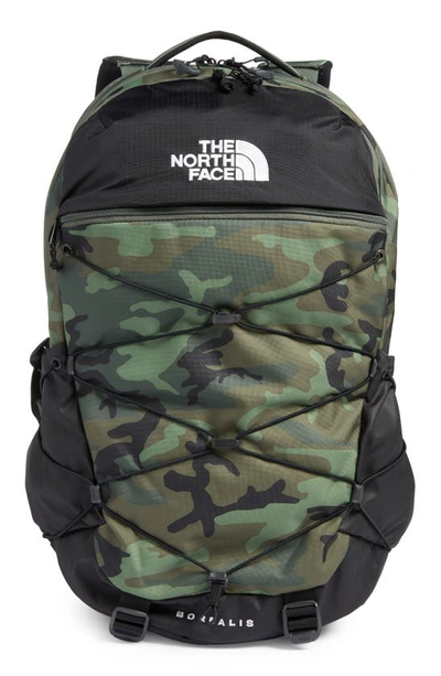The North Face Borealis Backpack In Thyme Camo Print/ Tnf Black