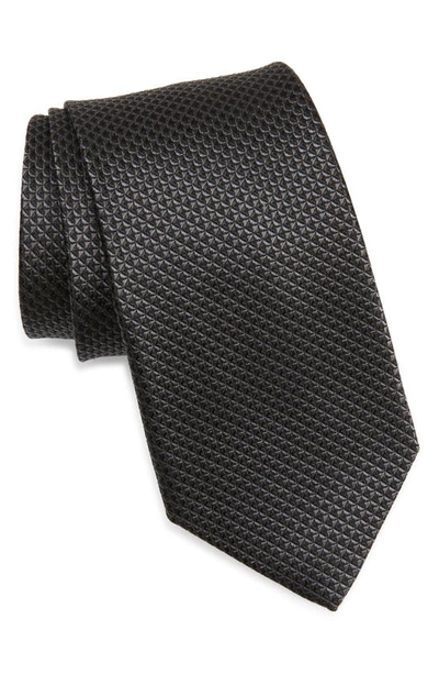 Nordstrom Men's Shop Solid Silk Tie In Black