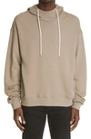 John Elliott Mock Neck Hoodie In Dust