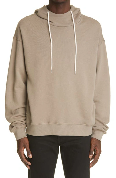 John Elliott Mock Neck Hoodie In Dust