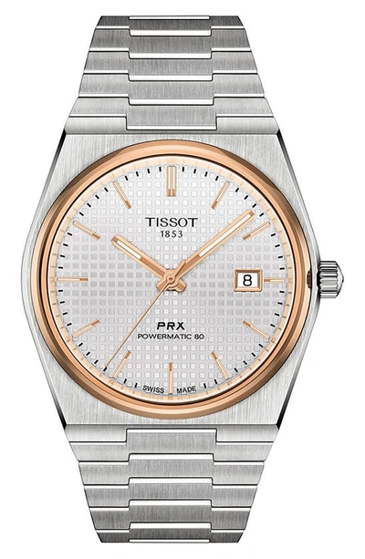 TISSOT PRX POWERMATIC 80 BRACELET WATCH, 40MM,T1374072103100