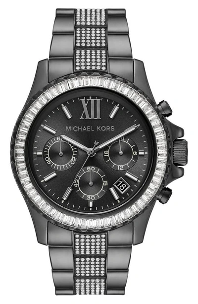 Michael Michael Kors Everest Pavé Chronograph Bracelet Watch, 42mm In Gunmetal