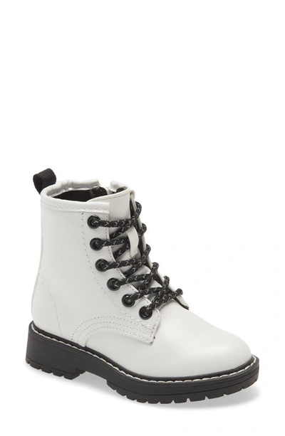 Steve Madden Kids' Bettyy Lace-up Boot In White