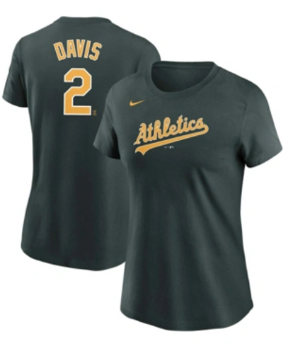 Nike Women's Khris Davis Green Oakland Athletics Name Number T-shirt