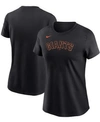 NIKE WOMEN'S BLACK SAN FRANCISCO GIANTS WORDMARK T-SHIRT