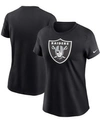 Nike Women's Black Las Vegas Raiders Logo Essential T-shirt In Black