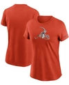 Nike Women's Orange Cleveland Browns Logo Essential T-shirt In Orange