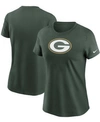 NIKE WOMEN'S GREEN GREEN BAY PACKERS LOGO ESSENTIAL T-SHIRT