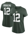NIKE WOMEN'S AARON RODGERS GREEN GREEN BAY PACKERS NAME NUMBER T-SHIRT