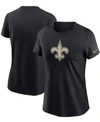 Nike Women's Logo Essential (nfl New Orleans Saints) T-shirt In Black