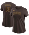 Nike Women's Manny Machado Brown San Diego Padres Name Number T-shirt In Brown