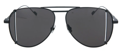 Saint Laurent Novelty Aviator Sunglasses In Grey