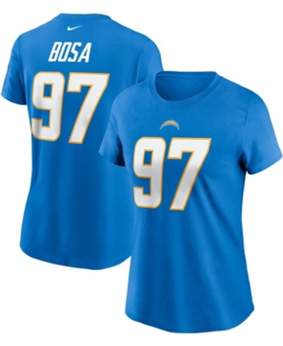 Nike Women's Joey Bosa Powder Blue Los Angeles Chargers Name Number T-shirt