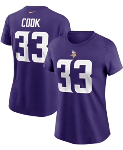 Nike Women's Dalvin Cook Purple Minnesota Vikings Name Number T-shirt