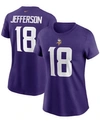 Nike Men's And Women's Justin Jefferson Purple Minnesota Vikings Player Name Number T-shirt In Purple