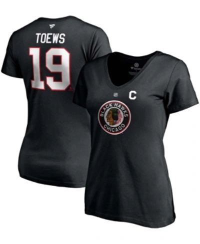 Fanatics Women's Jonathan Toews Black Chicago Blackhawks 2020/21 Special Edition Authentic Stack Name And Num