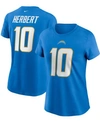 Nike Women's Justin Herbert Powder Blue Los Angeles Chargers Name Number T-shirt In Powder Blue