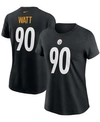 Nike Women's T.j. Watt Black Pittsburgh Steelers Name Number T-shirt In Black