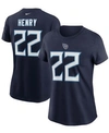 Nike Women's Derrick Henry Navy Tennessee Titans Player Name Number T-shirt In Navy
