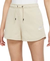 Nike Women's Sportswear Essential Terry Shorts In Rattan/white