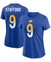 Nike Women's Matthew Stafford Royal Los Angeles Rams Name Number T-shirt In Royal