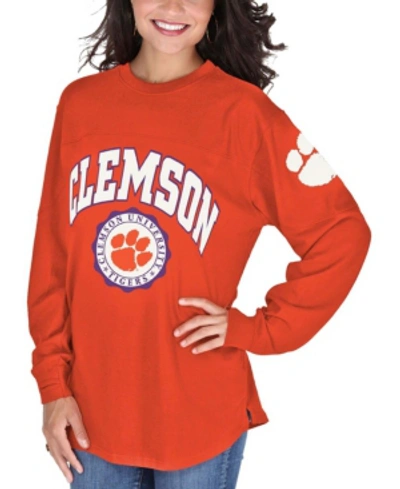 Pressbox Women's Orange Clemson Tigers Edith Long Sleeve T-shirt