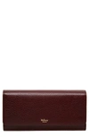Mulberry Leather Continental Wallet In Oxblood