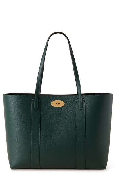 Mulberry 'bayswater Small' Green Tote Bag With Postman's Lock Closure In Leather Woman In  Green