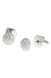 Sethi Couture Pav� Diamond Ball Stud Earrings In White Gold/diamond