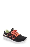 Nike Free Run 2 Sneakers In Black/magic Ember In Black/ Lime Ice/ Magic Ember