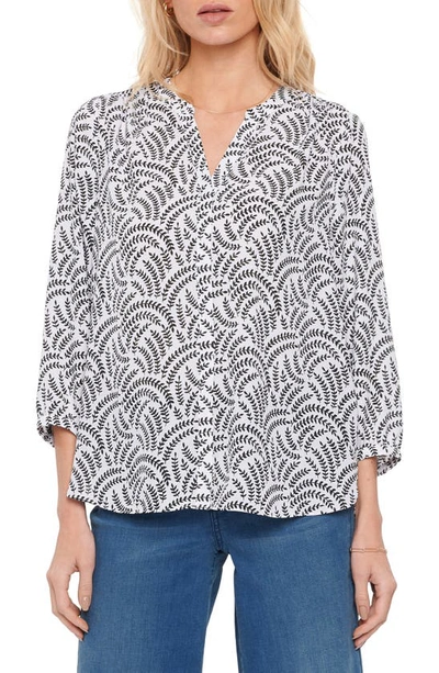 Nydj High/low Crepe Blouse In Bonhill