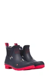 Joules Wellibob Short Rain Boot In Navy Dogs