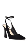 Nine West Women's Tabita Tapered Heel Pointy Toe Dress Pumps Women's Shoes In Black