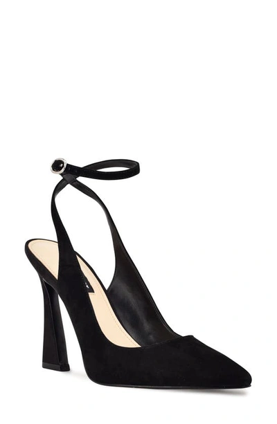 Nine West Women's Tabita Tapered Heel Pointy Toe Dress Pumps Women's Shoes In Black