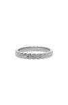 Sethi Couture Braid Band Ring In White Gold