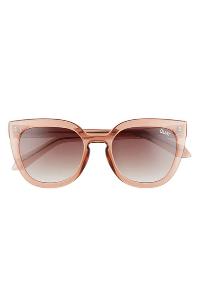 Quay Noosa 55mm Cat Eye Sunglasses In Blush,brown