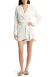 L*space Daydream Side Tie Tunic Cover-up Dress In Cream