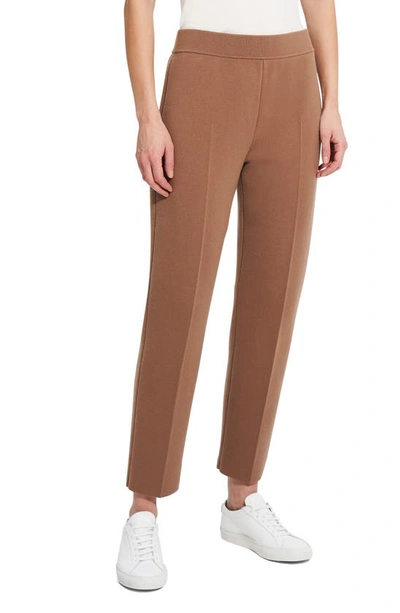 Theory Treeca Empire Wool Ankle Pants In Light Camel