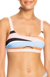 ROXY PARADISO PASSPORT BRALETTE BIKINI TOP,ERJX304537