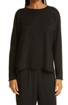 Eileen Fisher Long Sleeve Tee In Black