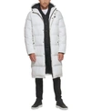 Levi's Men's Quilted Extra Long Parka Jacket In White