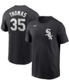 Nike Men's Frank Thomas Black Chicago White Sox Cooperstown Collection Name Number T-shirt In Black