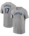 NIKE MEN'S MITCH HANIGER GRAY SEATTLE MARINERS NAME NUMBER T-SHIRT