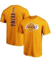 FANATICS MEN'S KYLE KUZMA GOLD LOS ANGELES LAKERS TEAM PLAYMAKER NAME AND NUMBER T-SHIRT