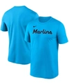 Nike Men's Blue Miami Marlins Wordmark Legend T-shirt In Blue