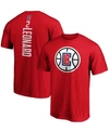 FANATICS MEN'S KAWHI LEONARD RED LA CLIPPERS TEAM PLAYMAKER NAME AND NUMBER T-SHIRT