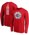Fanatics Men's Big And Tall Paul George Red La Clippers Team Playmaker Name And Number T-shirt In Red